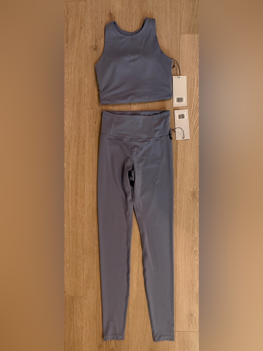 Girlfriend Collective Workout Set in Pastel Blue